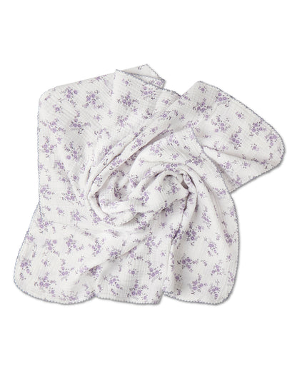 Baby Girls "Abigail" Cotton Swaddle Blanket : Color: Lavender