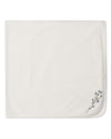 Baby Unisex "Blue Buds Sweetest Bloom" Cotton/Rayon Swaddle Blanket