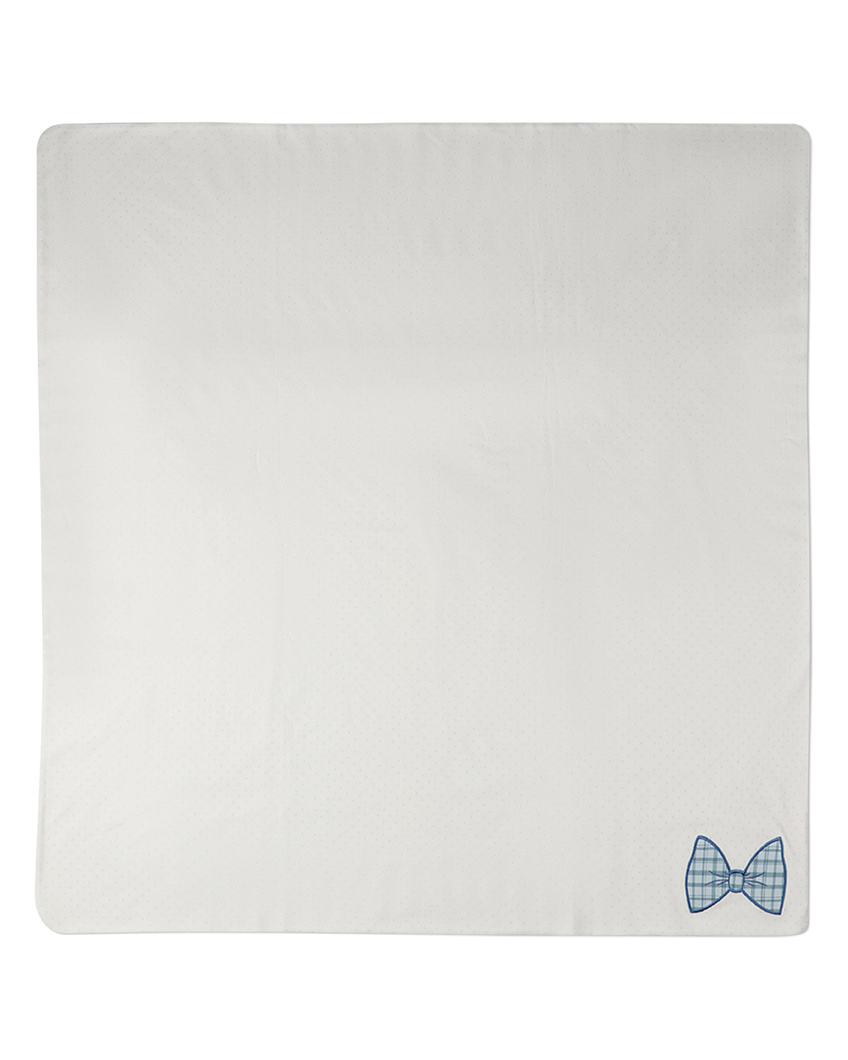 Baby Boys "Put A Bow On It" 100% Cotton Embroidered Swaddle Blanket