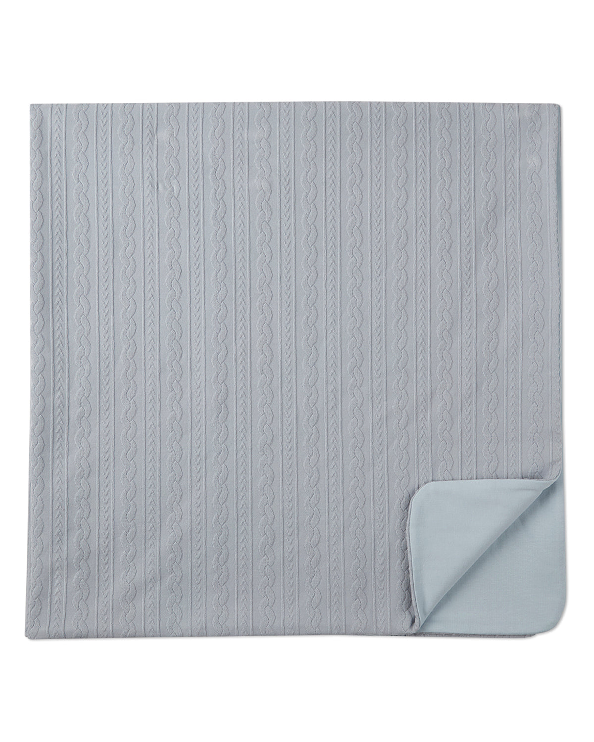 Baby Faux-Cable Cotton-Rich Textured Swaddle Blanket