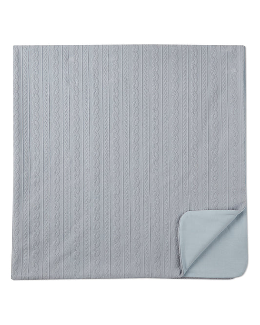 Baby Faux-Cable Cotton-Rich Textured Swaddle Blanket