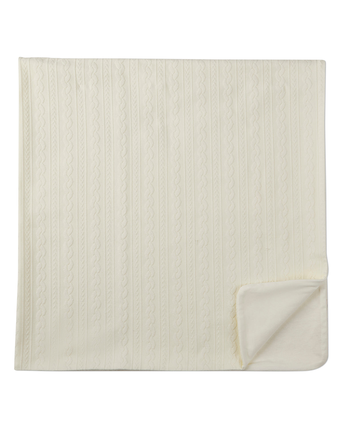 Baby Faux-Cable Cotton-Rich Textured Swaddle Blanket