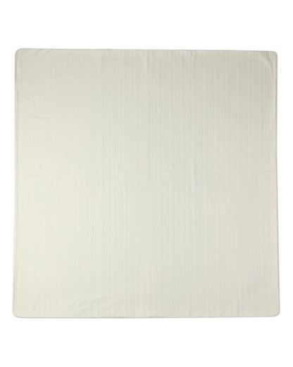 Baby Faux-Cable Cotton-Rich Textured Swaddle Blanket