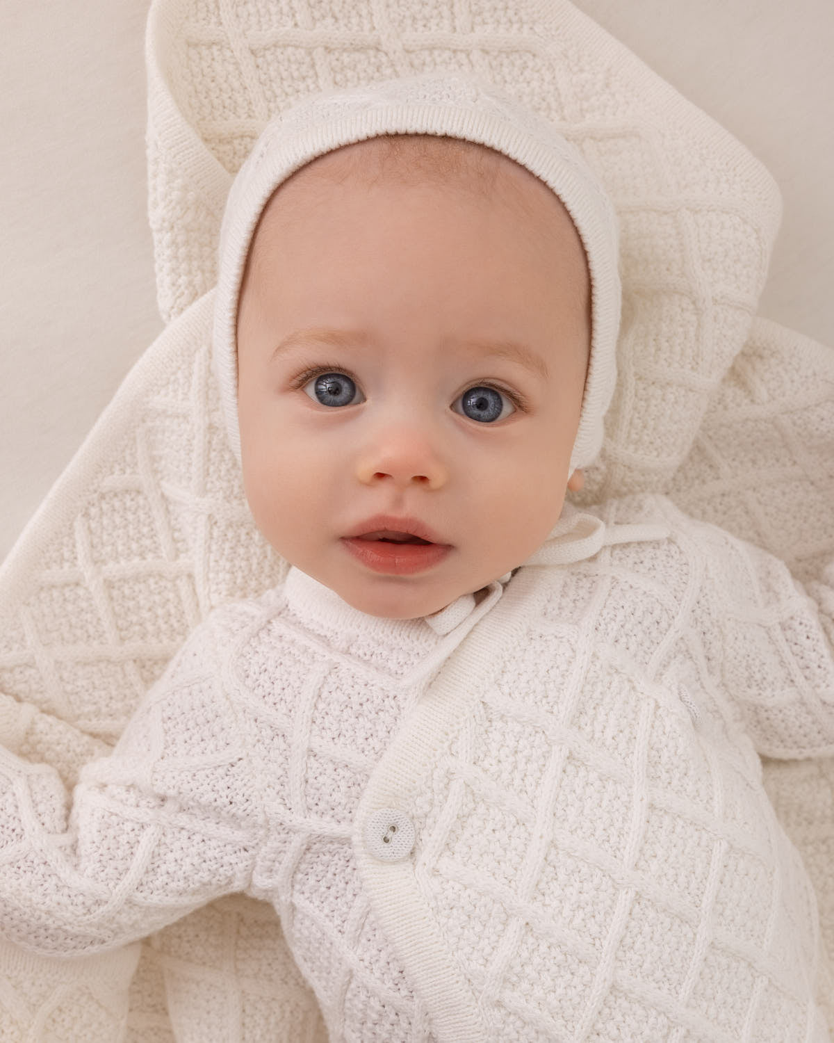 Baby Unisex "Simply Sweet" 100% Cotton Knit Cuddle and Receiving Blanket