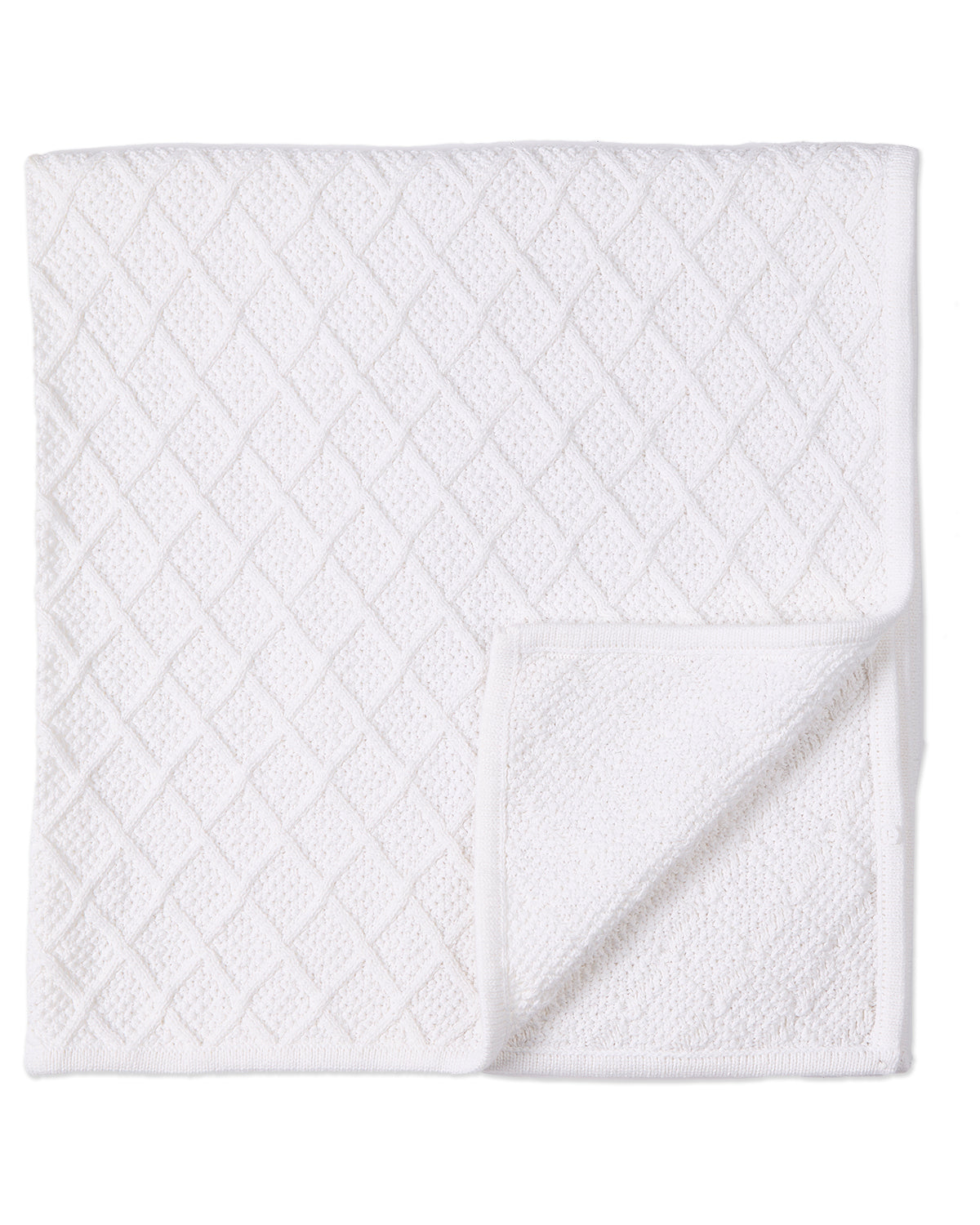 Baby Unisex "Simply Sweet" 100% Cotton Knit Cuddle and Receiving Blanket : Color: White