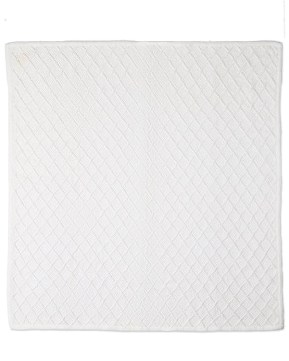 Baby Unisex "Simply Sweet" 100% Cotton Knit Cuddle and Receiving Blanket : Color: White