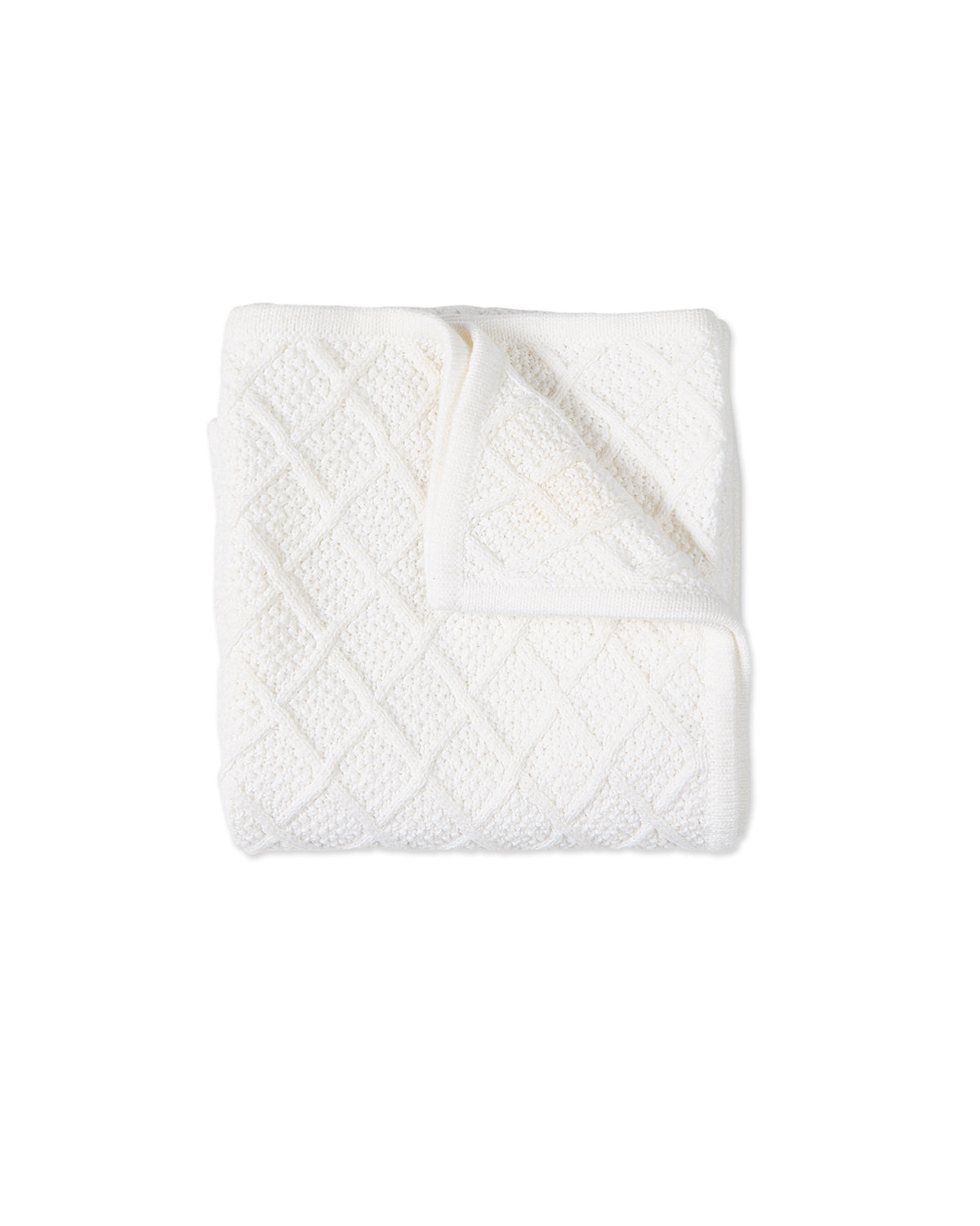 Baby Unisex "Simply Sweet" 100% Cotton Knit Cuddle and Receiving Blanket : Color: White