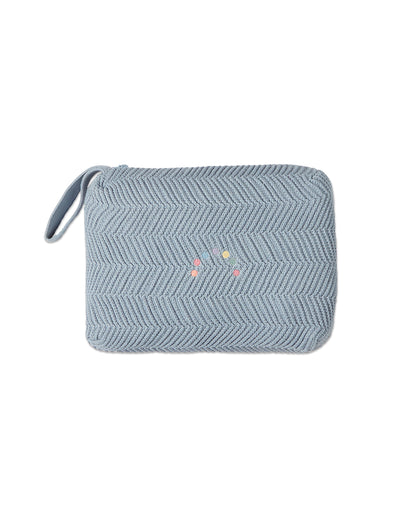 Baby Herringbone Knit 100% Cotton Blanket with Carry Pouch : Color: Blush Pink