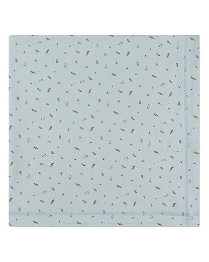 Baby "Tiny Leaves" Rayon-Blend Receiving and Swaddle Blanket