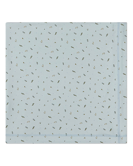 Baby "Tiny Leaves" Rayon-Blend Receiving and Swaddle Blanket