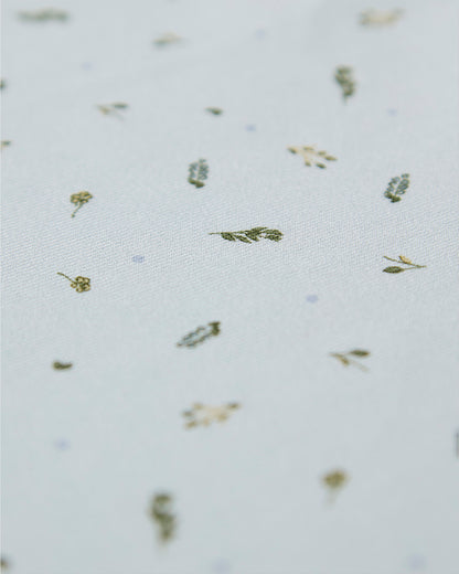 Baby "Tiny Leaves" Rayon-Blend Receiving and Swaddle Blanket