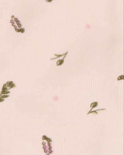 Baby "Tiny Leaves" Rayon-Blend Receiving and Swaddle Blanket