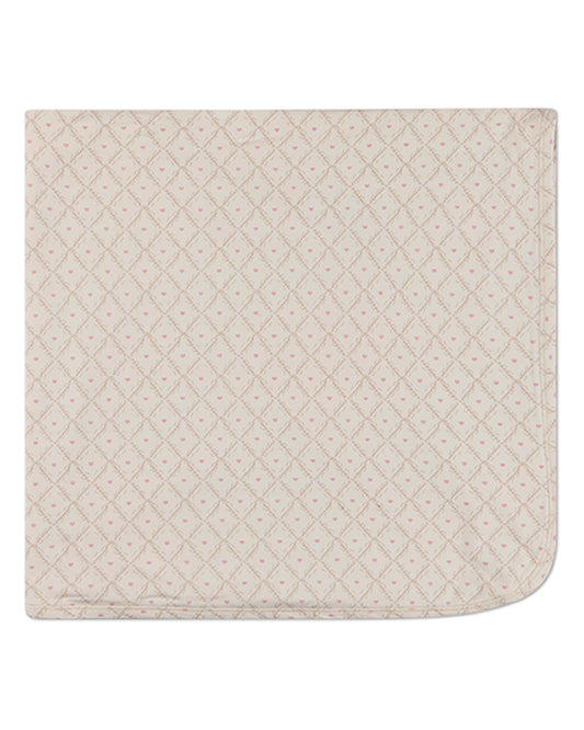 Baby Girls "Harlequin Heart" Modal-Blend All-Over Printed Swaddle Blanket