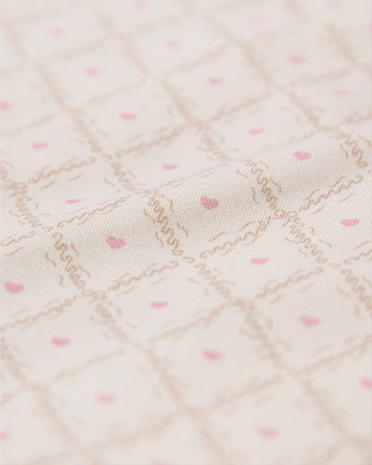 Baby Girls "Harlequin Heart" Modal-Blend All-Over Printed Swaddle Blanket
