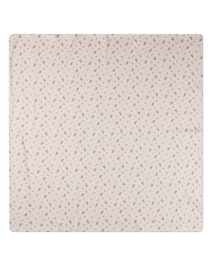 Baby Girls Floral-Printed Double-Sided 100% Cotton Snuggle Blanket