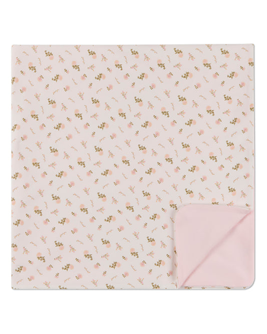 Baby Girls Floral-Printed Double-Sided 100% Cotton Snuggle Blanket