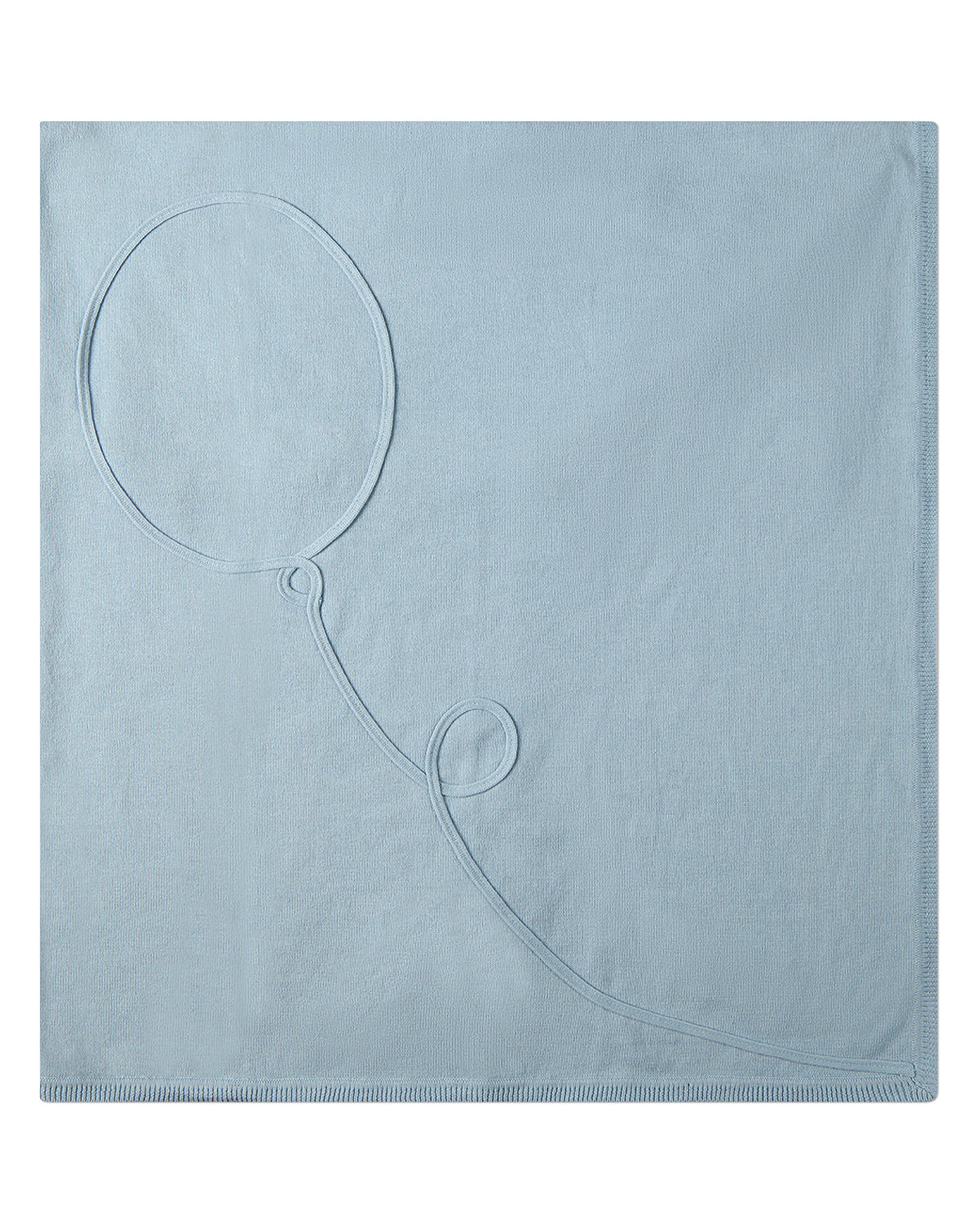 Baby Boys 100% Cotton Sweater Knit Blanket with 3D Balloon Accent