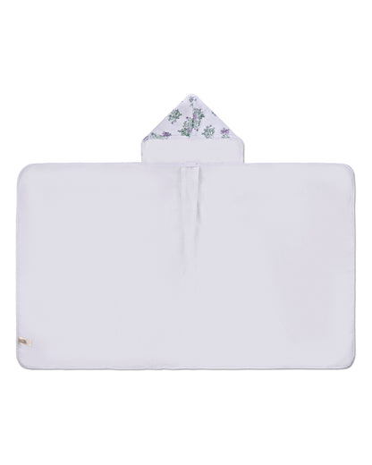 Baby Girls Floral Cotton-Lined Hooded Towel : Color: White Multi