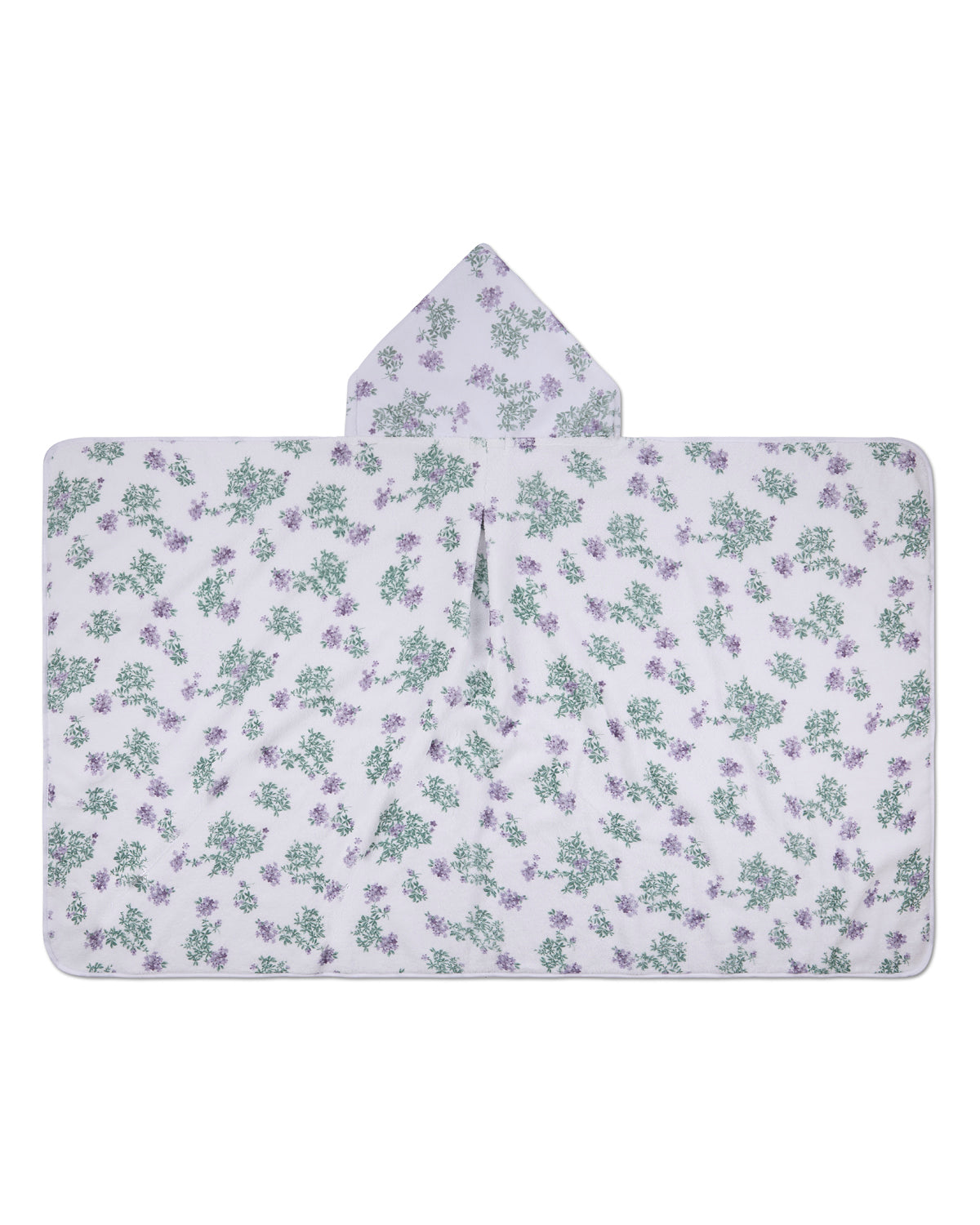 Baby Girls Floral Cotton-Lined Hooded Towel : Color: White Multi