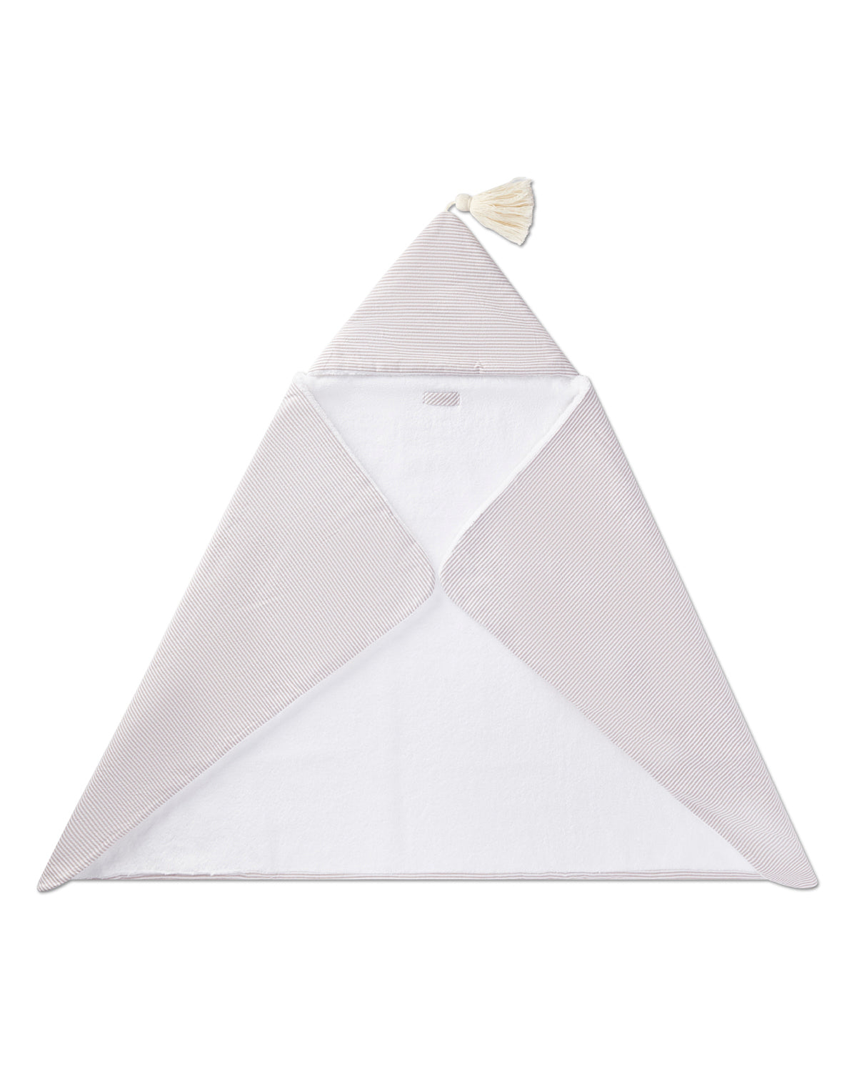 Striped Hooded Towel : Color: White Multi