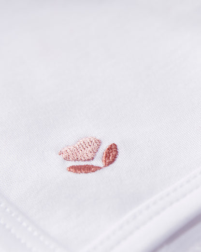 3 Piece Baby Girls 100% Pima Cotton Footie Set with Peter Pan Collar and Embroidered Hearts : Color: Winter White