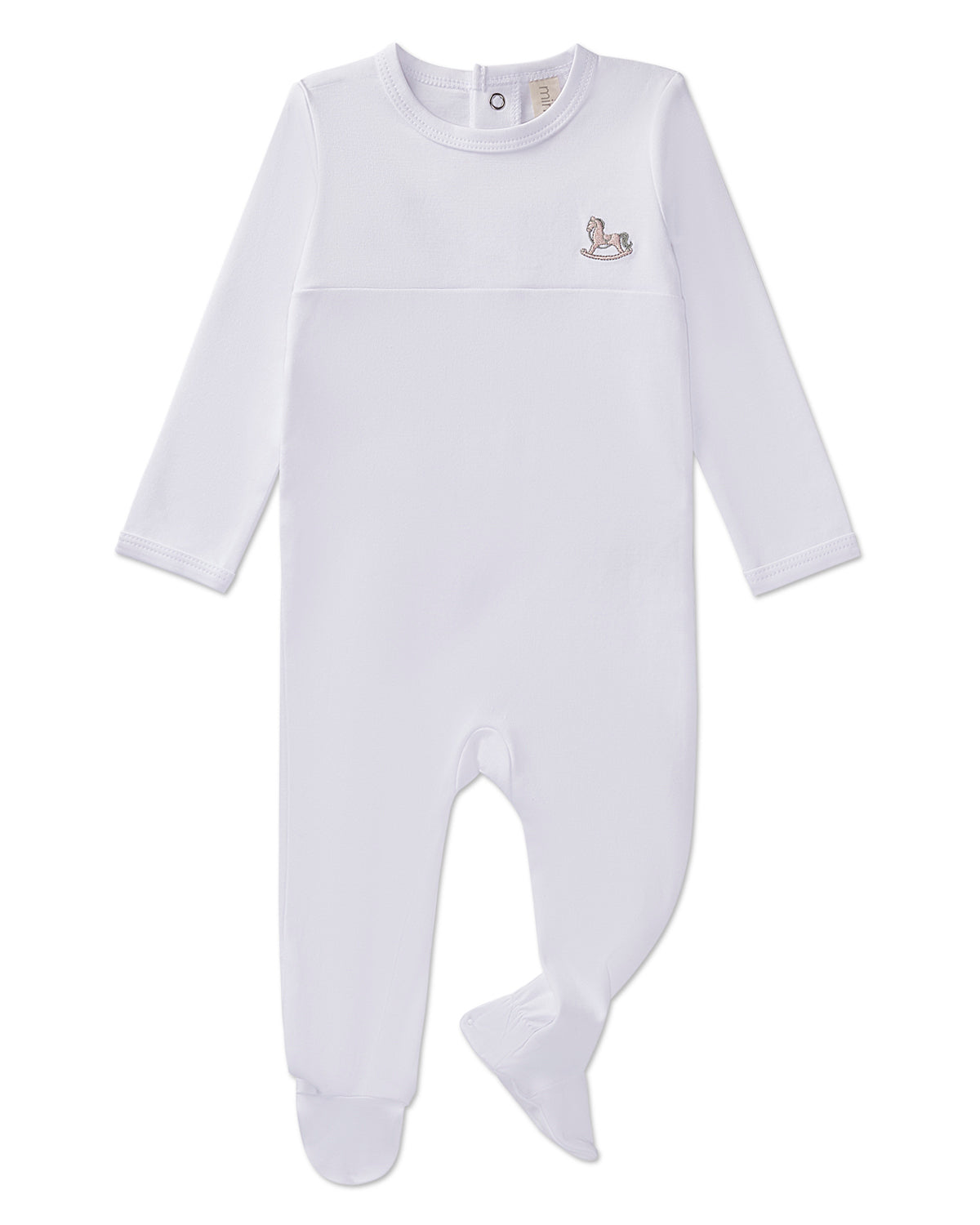 3 Piece Baby "Rocking Pony" 100% Pima Cotton Footie Set : Color: Lilac