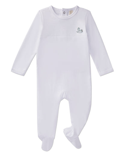 3 Piece Baby "Rocking Pony" 100% Pima Cotton Footie Set : Color: Lilac