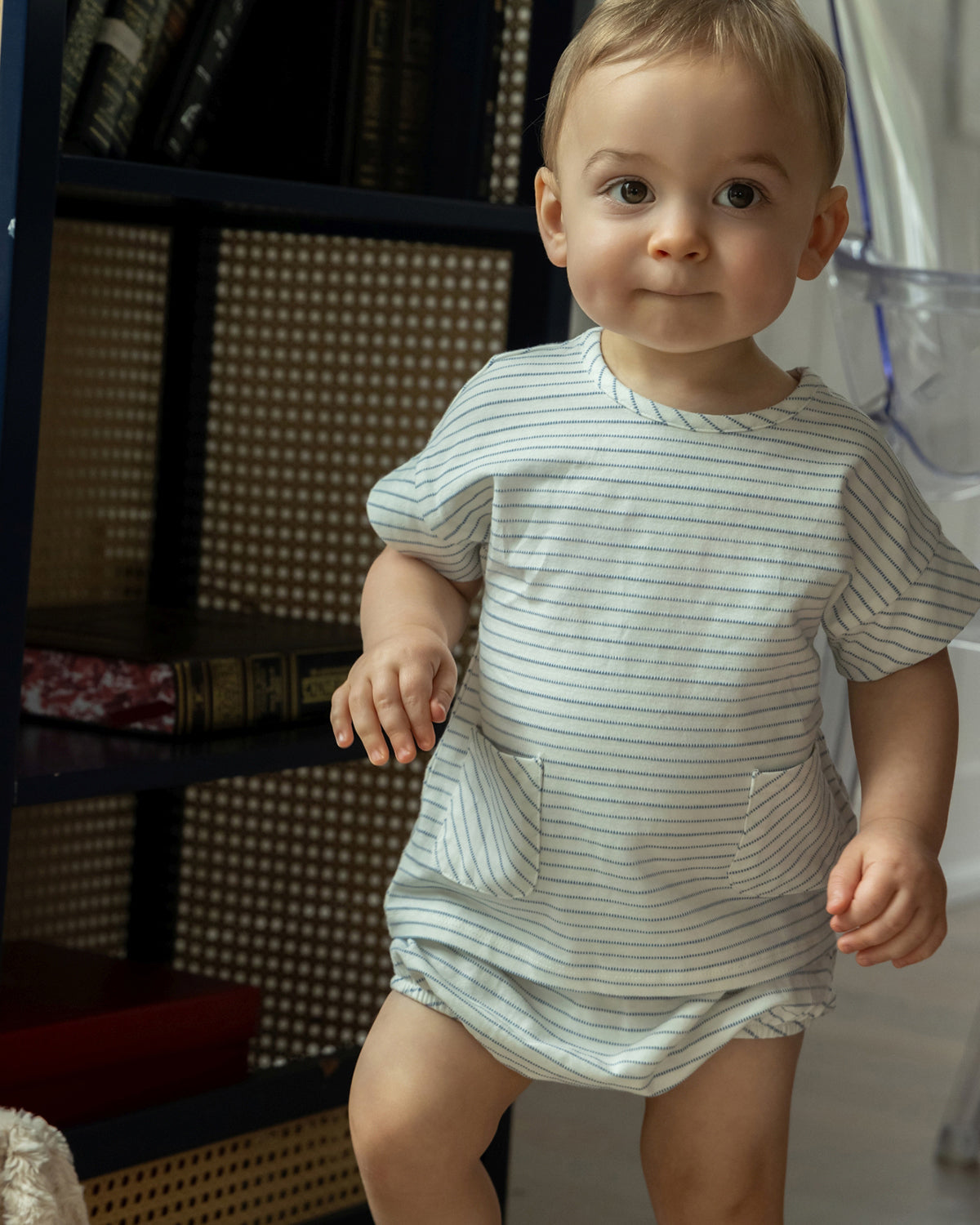 Tiny Stripe Set : Color: Blue