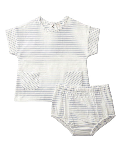 Tiny Stripe Set : Color: Blue