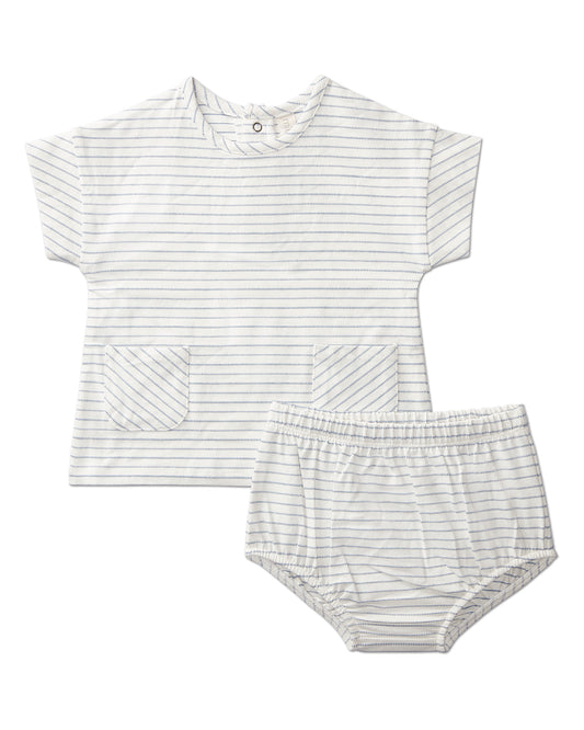 Tiny Stripe Set : Color: Blue