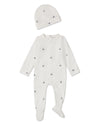 2 Piece Baby Boys "Little Sailboats" Cotton Rich Footie Set : Color: Winter White