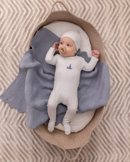 2 Piece "Boy And His Waddling Ducks" Cotton Rich Footie Set