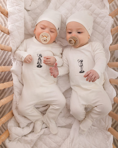 2 Piece Baby Boys "The Little Boy And His Balloon" Cotton Rich Footie Set