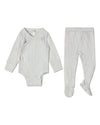 2 Piece Baby and Toddler "Hot Air Balloon" Striped Modal Blend Bodysuit Set : Color: Blue