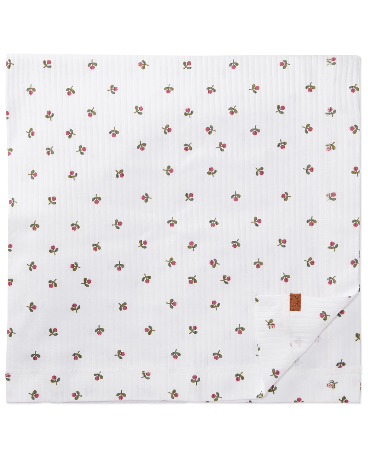 3 Piece Baby Girls "Flower Bud" Ribbed Cotton Rich Footie Set : Color: Winter White