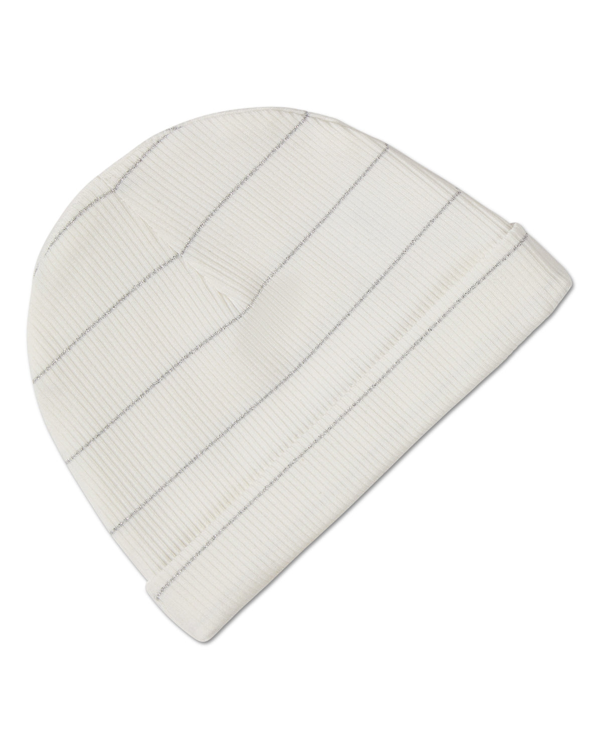 3 Piece Unisex Baby Ribbed Shimmer Stripe Footie Set : Color: White
