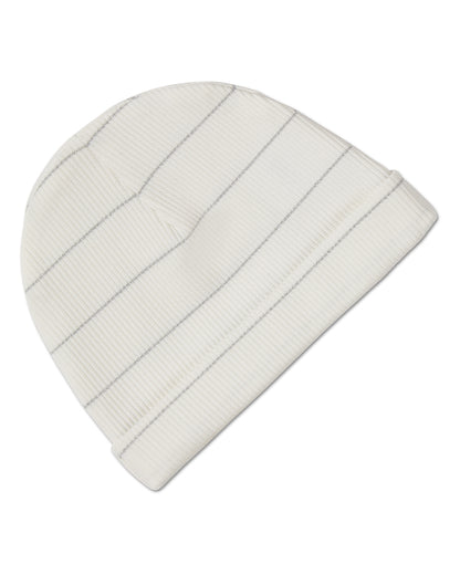 3 Piece Unisex Baby Ribbed Shimmer Stripe Footie Set : Color: White