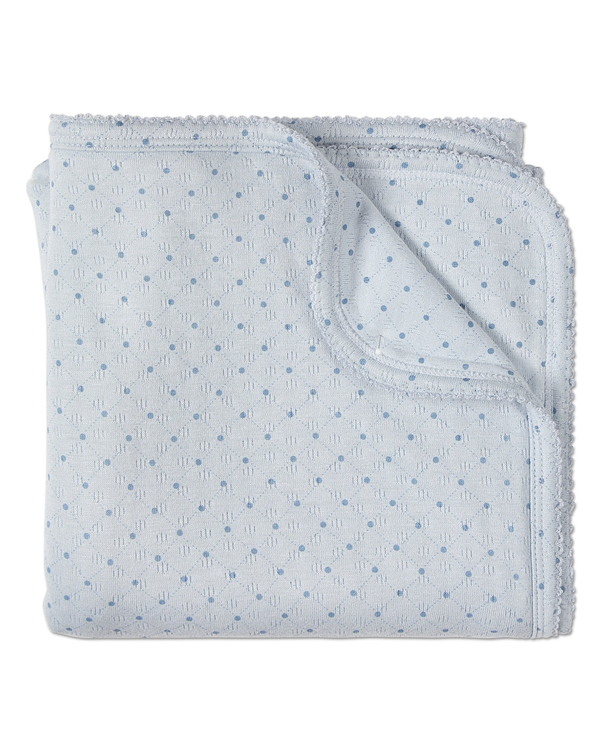 3 Piece Baby Boys "Little Dots" Rayon Blend Pointelle Footie Set : Color: Blue