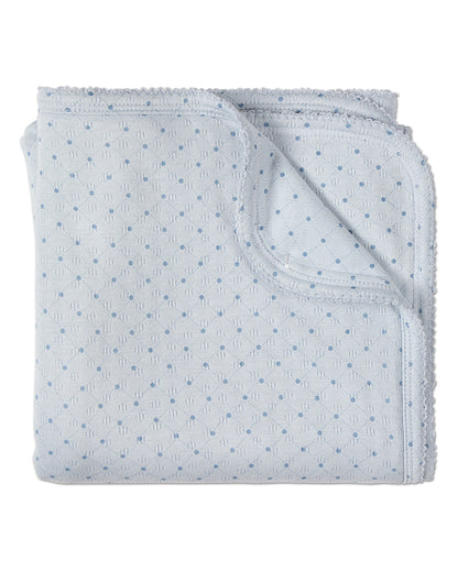 3 Piece Baby Boys "Little Dots" Rayon Blend Pointelle Footie Set : Color: Blue