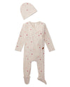 Ribbed Star Footie Set : Color: Rose