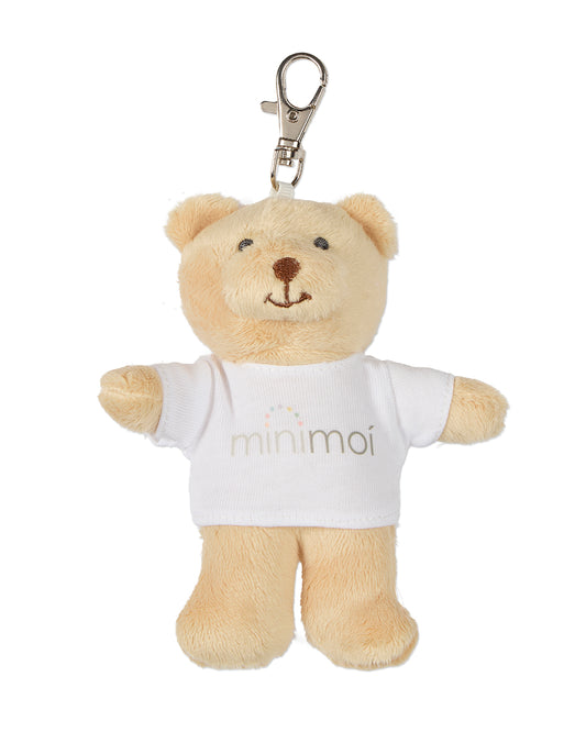 MiniMoi Fuzzy Bear Keychain : Color: Tan