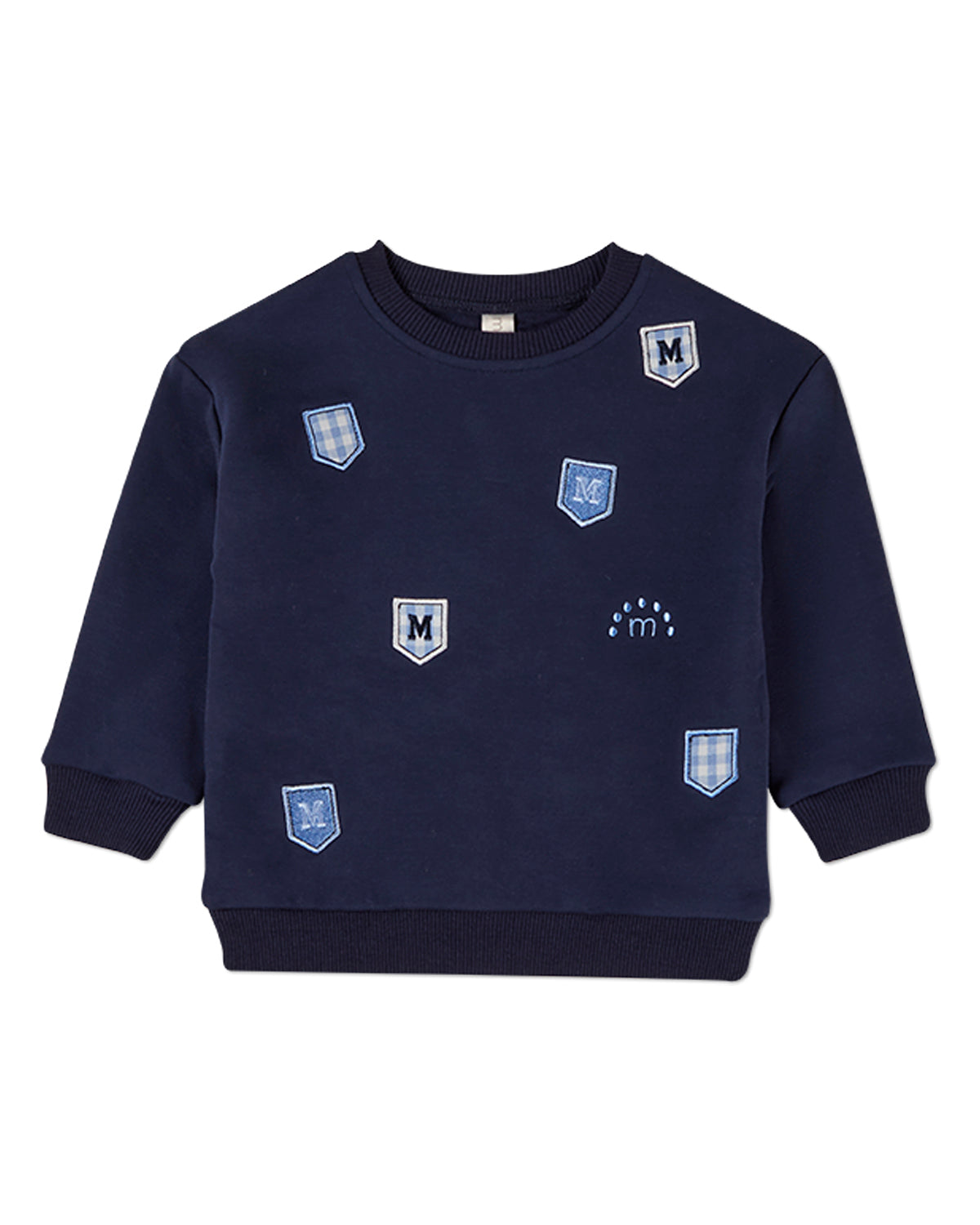 2 Piece Boys Cotton-Rich Sweatshirt Set with Multiple MiniMoi Patches