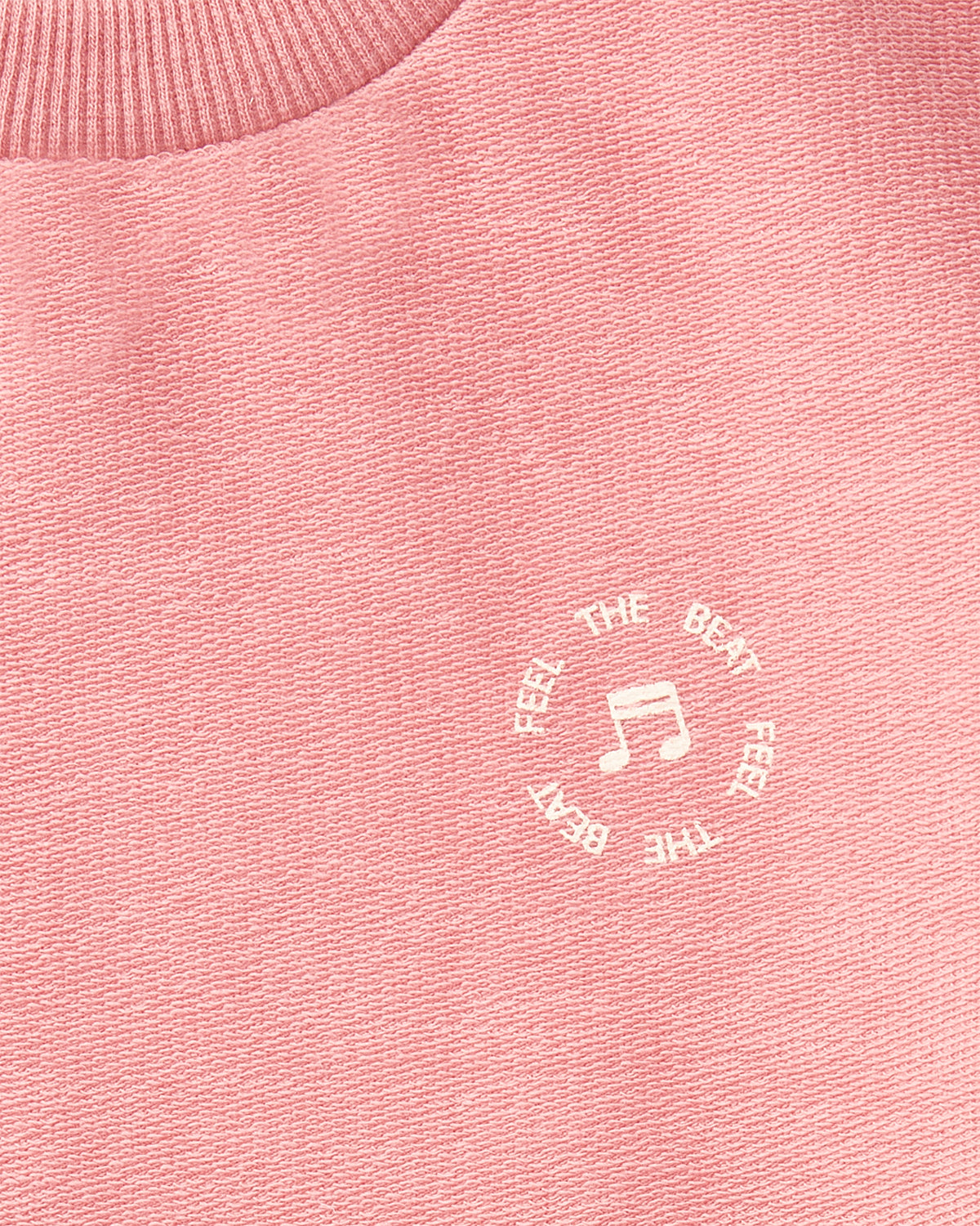 2 Piece Baby and Toddler "Feel The Beat" Stretch Cotton Tee and Shorts Set : Color: Dusty Rose
