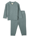 2 Piece Baby and Toddler Boys "Romeo" Mixed Knit Pullover Sweater Set : Color: Blue