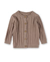 Baby and Toddler 3D Knit 100% Cotton Ribbed Long-Sleeve Cardigan