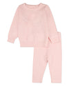 2 Piece Baby and Toddler Girls 100% Cotton Knit Play Set with Bow Trim