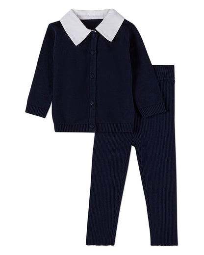 2 Piece Baby and Toddler Boys "Pop Collar" 100% Cotton Play Set
