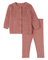 2 Piece Baby and Toddler Girls 100% Cotton Chevron Knit Cardigan Set
