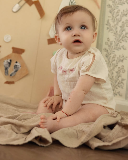 2 Piece Baby Girls "The Most Perfect Bows" 100% Cotton Bloomer Set