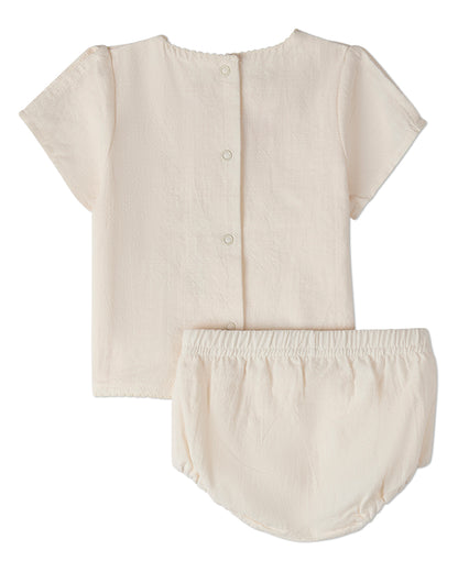 2 Piece Baby Girls "The Most Perfect Bows" 100% Cotton Bloomer Set
